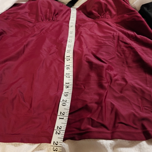 NWT PLUS SIZE TANKINI BOYSHORT ATHLETIC GYM SWIM BATHING SUIT STRAPPY BACK 22W - Picture 14 of 16